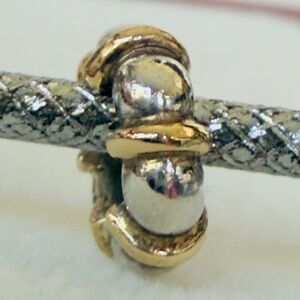 100% Authentic PANDORA Sterling Silver with 14K Gold Seattle Spacer Charm